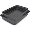 Space Home JPF - Set di 2 Teglie da Forno con Rivestimento Antiaderente - Lasagnera - Rostiera Rettangolare in Acciaio