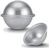 Fdit stampo semisferico-modello emisfero in alluminio per dolci da forno, gelatine, budini, caramelle, diametro:10 cm