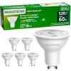 bravotecno Lampadina GU10 LED, Classe Energetica A, Luce Calda 2700K 2.9W 520LM, Faretti GU10 36° Equivalente 60W, Non Dimmerabile, Basso Calore & Lunga Durata, 6 Pezzi