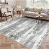 BEIMO Tappeto Salotto Pelo Corto, Moderno Tappeto Camera Da Letto, Tappeti Antiscivolo Lavabile, Grande Tappeti Astratto per Cameretta, Soggiorno, Sala, Scendiletto, Bianco Grigiastro, 200x290cm