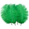 Sowder, piume naturali di struzzo per centrini per matrimoni e decorazioni della casa, lunghezza 25 - 30 cm, 20 pezzi dark green