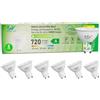 GY LED GU10 4W (60W equivalenti), 720 lumen, luce fredda 6500k, 110° angolo di fascio, soffitto, non dimmerabili, 6 pezzi