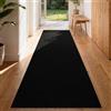Homwiz Tappeto Corridoio Lungo 240x60cm, Tappeto Cucina Lavabile in Lavatrice per Ingresso Interno, Camera da Letto, Soggiorno, Tappeti Salotto Moderni, Stuoia per Pavimento, Zerbino (Nero)