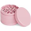 JCASE Grinder ceramica per spezie, antiaderente, a 4 pezzi, con rivestimento in nano-ceramica, Ø 63 mm, con custodia per il trasporto, raschietto per polline, pennello e bocchino