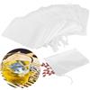 Confezione da 1000 sacchetti usa e getta per tè, sacchetti vuoti per spezie a rete, per cucinare, sacchetti per infusore di tè con chiusura a cordoncino, erbe aromatiche, spezie (7x9 cm