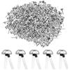 sourcing map 500 fermapasta in metallo, 6 mm x 13 mm, piccoli perni rotondi in ottone per bambini, fai da te, album di ritagli, fai da te, argento