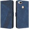 OKZone Cover per Xiaomi Mi 5X/Mi A1, Custodia in PU Pelle per Xiaomi Mi 5X/Mi A1, Custodia a Libro Protettiva Folio Portafoglio con Chiusura Magnetica e Slot per Carte Wallet Case Flip Cover (Blu)