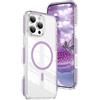 IMEIKONST Custodia Trasparente per iPhone 16 Pro Max (6,9), [Compatibile con MagSafe] Magnetica Sottile Anticaduta Anti-ingiallimento Protezione Militare Cover per iPhone 16 Pro Max. Viola CHTM