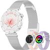 Betatree Orologio Smartwatch Donna Piccolo Rotondo, 1,19 Amoled Orologio Fitness con Risposta Chiamate Bluetooth, Contapassi, Cardiofrequenzimetro/Sonno, Impermeabile IP67 Smart Watch per Android iOS