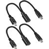 RIIEYOCA Cavo di ricarica corto USB Type C Femmina a Micro USB Maschio & Type C Maschio, Solo per ricarica, Cavo splitter 1 a 2 USB C, (1FT/2 pezzi, Solo ricarica)