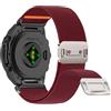 Niboow QuickFit 20mm Nylon Cinturino per Garmin Fenix 8 43mm/Fenix 7S Pro Solar/Fenix 7S/ Fenix 6S/Fenix 6S Pro/Fenix 5S, Traspirante Elastico Sportivo Cinturini per Garmin Descent Mk3S/ Mk3Si-Rosso