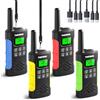 TOKWAK 4 Pezzi Walkie Talkie Ricaricabile con Batteria, Walkie-Talkies per Bambini e Adulti, 16 Canali Lungo Raggio Walkie Talkie con Torcia Funzione VOX, Walki Talki per Campeggio Escursioni