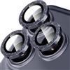 Coiwxmoi Protezione Fotocamera per iPhone 17 Pro/17 Pro Max,Glitter Posteriore Copri Telecamera Pellicola Vetro Camera Proteggi Obiettivo HD Trasparente Durezza 9H Anti-graffio Bling Lente,Nero