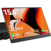 EVICIV Monitor Portatile 15,6 Pollici 125% sRGB 2000:1 Schermo Dispaly IPS 1080P FHD Dual USB C, Eye Care, Schermo Opaco, per PC/Laptop/Fonini/Console di Gioco, Montaggio VESA