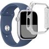 REY Cover in Gel TPU Trasparente per Apple Watch Series 10 46MM - Series 11 46MM, Ultra Sottile 0,33 mm, Morbido Flessibile, Custodia Silicone