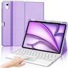 IVEOPPE Tastiera per iPad Air 11 M4 2026/M3 2025/M2 2024 con Touchpad, Cover Tastiera Trackpad Italiano QWERTY Bluetooth Staccabile per iPad Air 11 Pollici 2026/2025/2024,Viola Chiaro