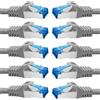 BIGtec Cavo Ethernet CAT 7 Cavo Lan 1m Cavo di Rete - 10 pezzi - RJ45 Cavo Patch grigio 1 Metri Gigabit POE PC Gaming-Cavo Accessori PS5 compatibile PS4 xBox Switch Ethernet Smart TV Box NAS