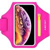 Guzack Fascia da Braccio Sportiva porta cellulare per iPhone 16 15 14 13 12 11 Pro Max Samsung Galaxy A50s/A30s/S10/S10+/S9, HUAWEI/Xiaomi, fino a 6,9, Bracciale Sportivo con Supporto per Auricolari