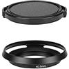 FANZR Paraluce in metallo da 40,5 mm e copriobiettivo compatibile con Sony Alpha A6600 A6400 A6300 A6000 kit E-mount obiettivo 16-50 mm, per obiettivi Nikon 1 Nikkor 10-30 mm (confezione da 1+1)