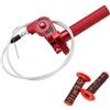 Motoparts Comando gas rapido con manopola per acceleratore moto, in alluminio (rosso)