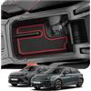 BSTW Compatibile con Seat Leon mk4 2020-2025 & Cupra Leon Sportstourer/Cupra Formentor 2021-2025 Vano Portaoggetti per Bracciolo, Contenitore Centrale Organizer Scatola di Immagazzinaggio (Rosso)