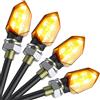COLORLAM Mini indicatori di direzione per moto, omologati ECE E24,5 LED, impermeabili, IP65, universale, per 12 V/24 V, motocicletta/scooter