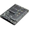 Cablecc - Adattatore convertitore 2 in 1, M.2 NGFF B-key e mSATA SSD a SATA 3.0