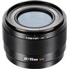 7artisans AF 25 mm F1.8 per FX, obiettivo compatto F1.8 da 25 mm, con STM-AF e baionetta in metallo per X-T5, X-S20, X-E4 e altro (X-Mount)