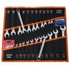 VEVOR Set di Chiavi Combinate a Cricchetto 42 Pezzi, Set di Chiavi a Cricchetto, Metriche e SAE, Profilo a 12 Punti e Bocca Angolata a 15° Antiscivolo, Custodia Robusta, per Uso Casa e Auto, Argento