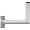 goobay 60503 Sat - Supporto da parete con foro per balcone/supporto per parabola satellitare fino a max. 85 cm, supporto per asta angolare, supporto da parete, supporto per antenna con distanza dalla