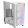 darkFlash Case PC Mid-tower ATX Gaming, 3x120mm Ventole RGB Fisse Preinstallate, Pannello Frontale Rete Grande Rimovibile, USB 3.0, Pannello Laterale Vetro Temperato, Case Flusso D'aria, Bianco(DRX70)