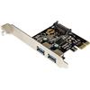 Startech.Com Scheda con Troller USB Superspeed 3.0 PCie PCI Express a 2 Porte con Alimentazione Sata