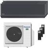 Panasonic Condizionatore Panasonic Etherea trial split 9000+12000+12000 BTU inverter A+++ wifi unità esterna 5.2 kW grigio grafite CU-3Z52TBE/CS-XZ25ZKEW-H_1/CS
