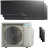 Daikin Condizionatore Daikin Emura 3 trial split 7000+9000+9000 BTU inverter A++ wifi unità esterna 4 kW Nero 3MXM40A/FTXJ20AB_1/FTXJ25AB_2