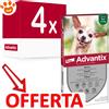 Elanco Dog Advantix Spot-On (<4kg) - Offerta [PREZZO A CONFEZIONE] Quantità minima 4, Confezione da 4 Pipette