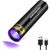 DARKBEAM Torcia UV Ricaricabile Luce 395nm, Lampada di Wood Luce uv LED Mini Portatile USB - Flashlight Ultravioletta per resina epossidica, urina, quadri, ambra, rilevamento perdite AC
