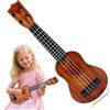 KUWUNG Chitarra per Bambini, 38cm Ukulele Bambini con 4 Corde Regolabili, Chitarra Giocattolo per Bambino Piccoli e Principianti