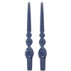 Cereria Di Giorgio - 2 Candele Voluta laccate - Diametro 2.2 cm Altezza 30 cm - Colore Blu dusk - Durata 10 ore - Standard per candelabro - Home Decor Collection - Artigianale