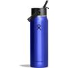 Hydro Flask - Lightweight Wide Flex Straw Cap Bottle 946 ml (32oz) - Acciaio Inox, Ermetico con Cinghia - Isolato Freddo 24 Ore - Sapphire Blue