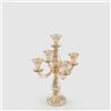 EDG Enzo De Gasperi Portacandela Crystal Sinuoso 35x19cm Ambra Vetro