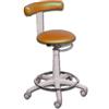 GIMA SGABELLO medico con anello poggiapiedi, colore albicocca metallizzato