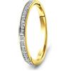 MIORE anello eternity di diamanti con 16 diamanti da 0,05 ct in oro giallo 14 kt 585