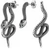 HZMAN Orecchini a serpente gotico in acciaio inox, stile punk, hip hop, occhi verdi, serpenti, piercing, gioielli, regalo per uomini e donne, 0.73 inches, Acciaio inossidabile, Non pietra preziosa