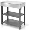 Ompagrill Cucina da esterno modulare ompagrill indian tavolo in acciaio inox grigio 78,2x45,5x86 cm