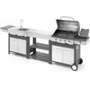 Ompagrill Cucina da esterno modulare ompagrill indian in acciaio inox con barbecue indianapolis 5/b, lavello e tavolo