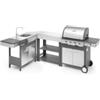 Ompagrill Cucina da esterno modulare ompagrill indian in acciaio inox con barbecue indianapolis 5/b, lavello, tavolo e corner