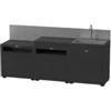 Le Marquier Cucina da esterno modulare le marquier linea 3 in acciaio inox nero 240x55x115 cm