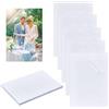 NBEADS 50 fogli di pellicola per laminazione a freddo, 30.5 x 21.5 cm A4 Buste autoadesive per laminazione Pellicola protettiva olografica in PVC trasparente biglietti da visita foto adesivi documenti