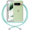 ANFAIRLACE Cover Cordino Compatibile con Google Pixel 10 Pixel 10 Pro, Custodia Laccio Trasparente Silicone Morbido Regolabile Antiurto Rinforza Angoli Cuscino d'Aria Chiaro Case, Verde