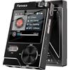 Fanvace Lettore MP3 Hi-Fi, lettore musicale audio digitale DSD ad alta risoluzione senza perdita di dati, lettore audio DAC-FLAC portatile, 192 kHz/24 bit, lettore audio portatile con 64 GB (Black)